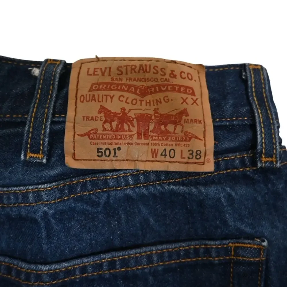 Levi's 501 Men's Button Fly Straight Leg Jean 40X38
